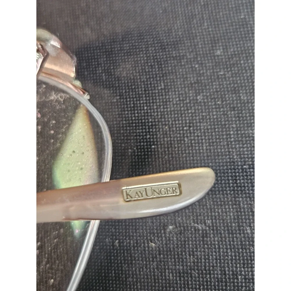 Kay Unger K157 Eyeglass Frames 52-18-135 Rose Bronze Semi Rimless Womens